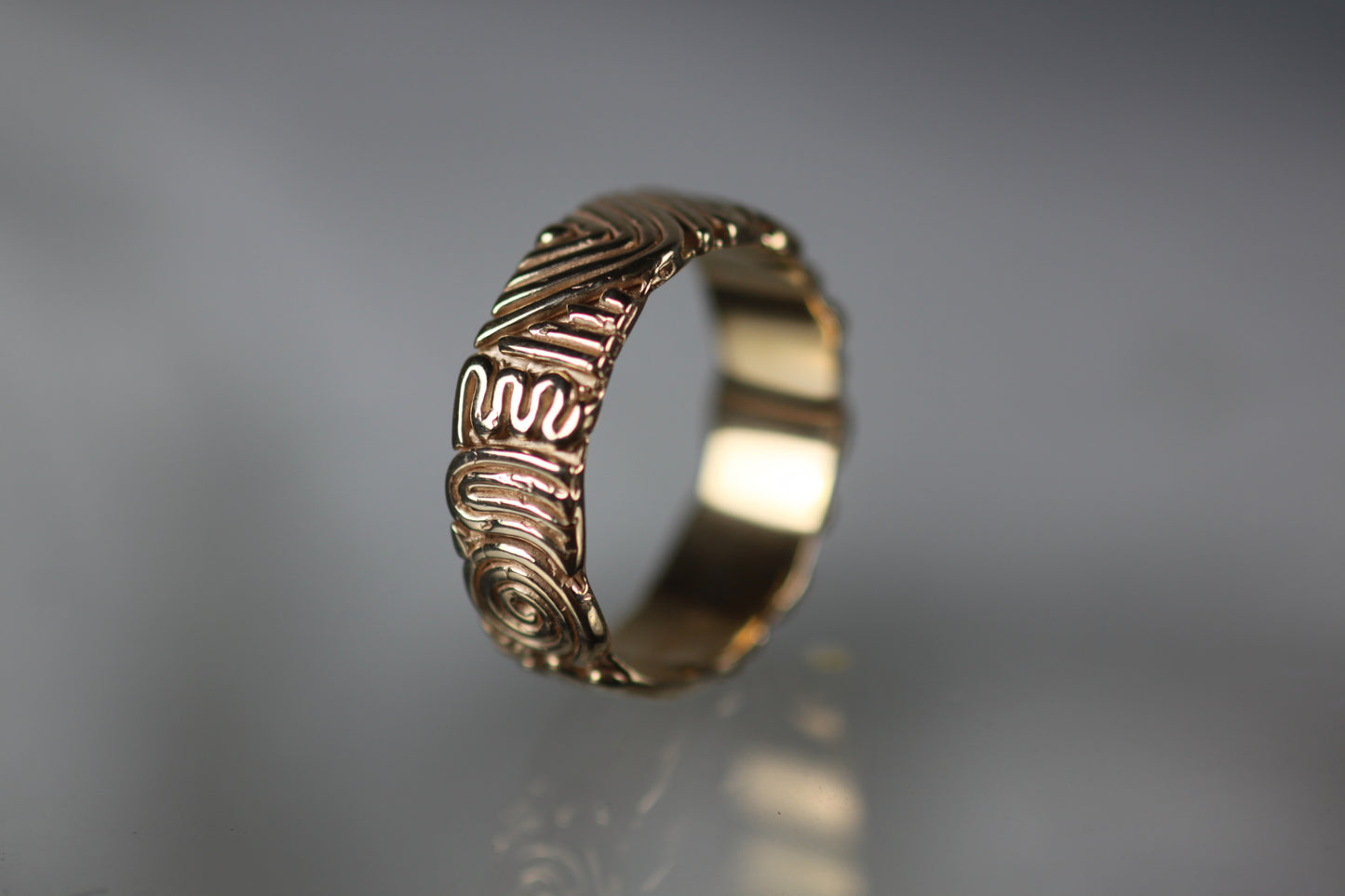 Aztec Design Wedding Band