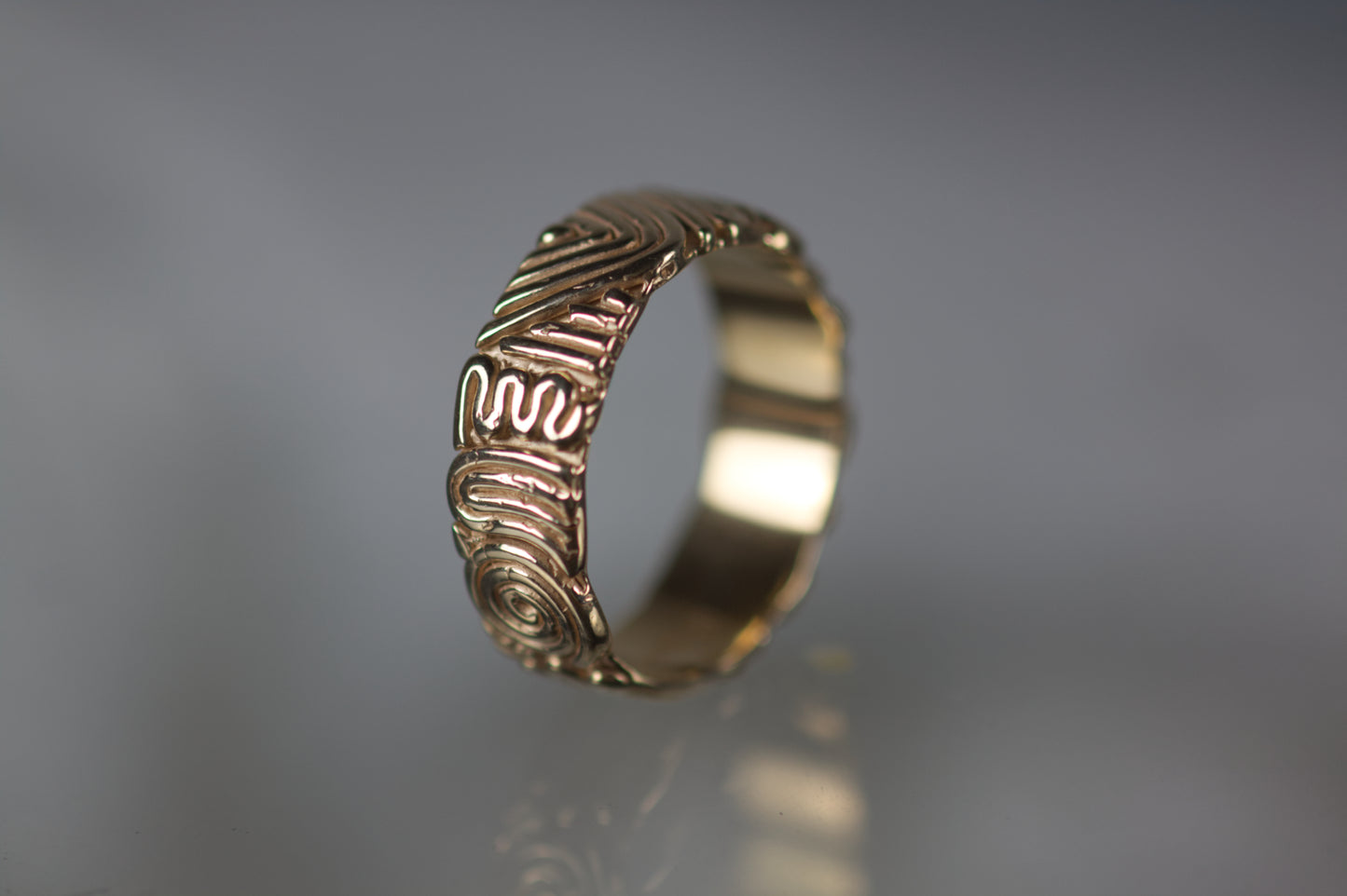 Aztec Design Wedding Band