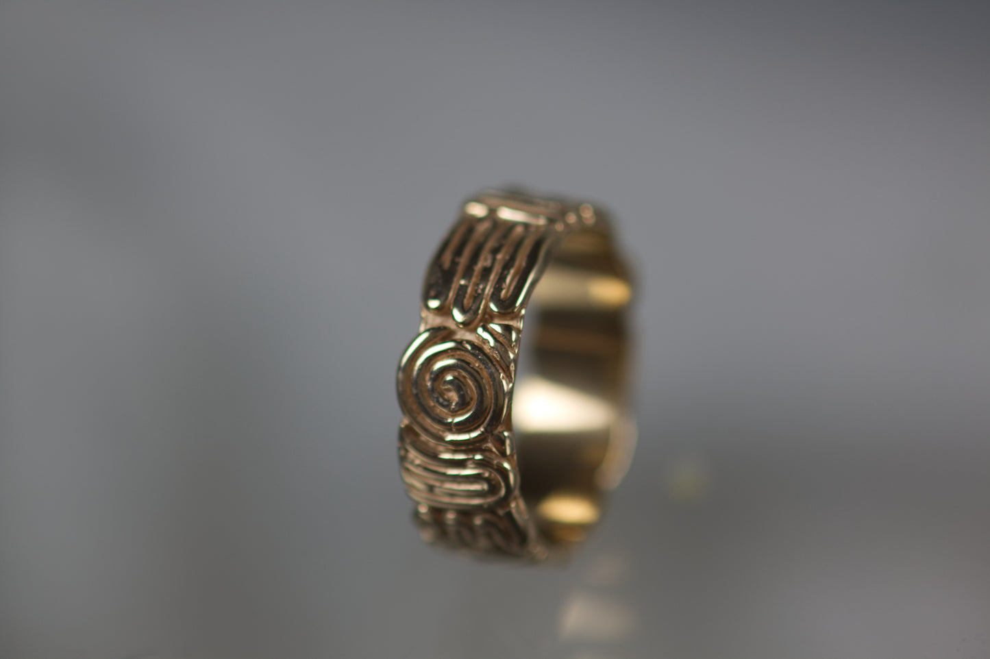 Aztec Design Wedding Band
