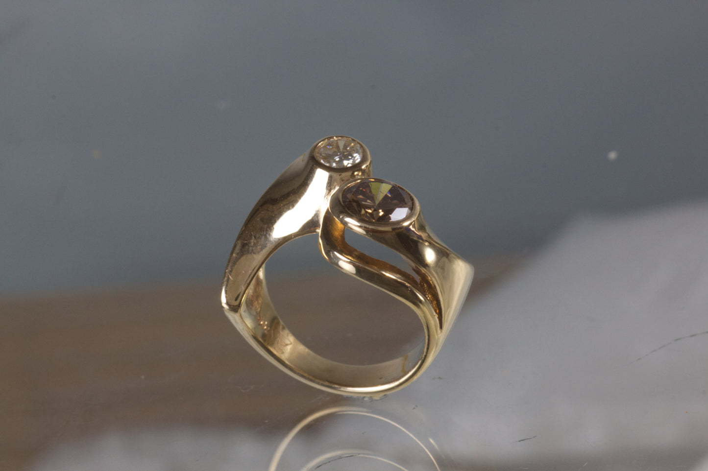 Bypass Ring With Diamond