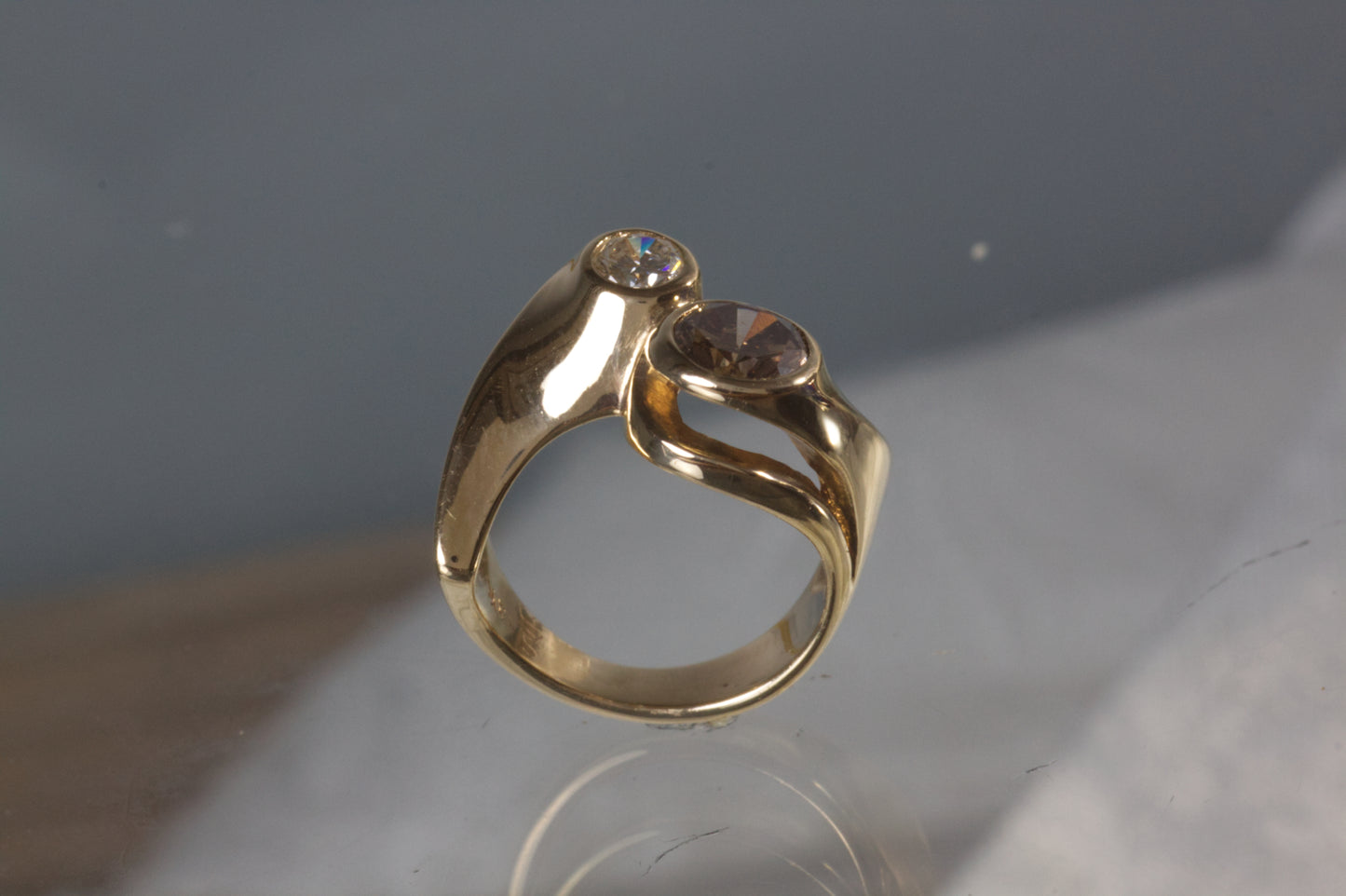 Bypass Ring With Diamond