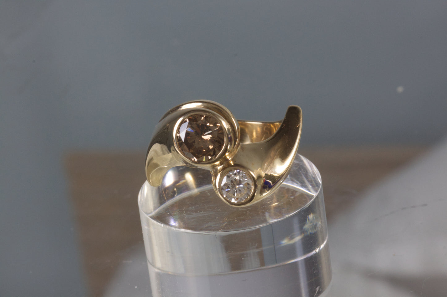 Bypass Ring With Diamond