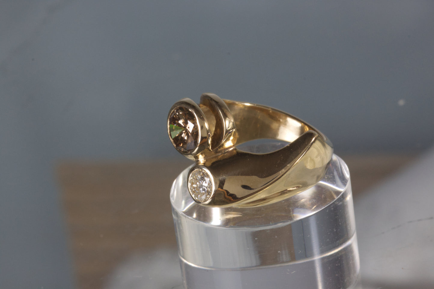 Bypass Ring With Diamond