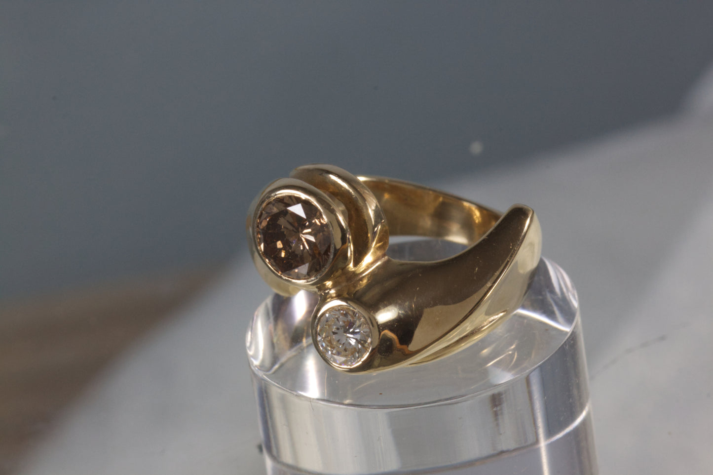 Bypass Ring With Diamond