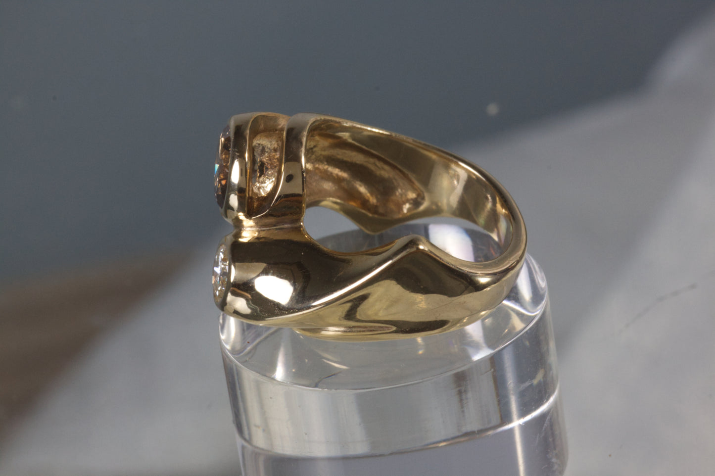 Bypass Ring With Diamond