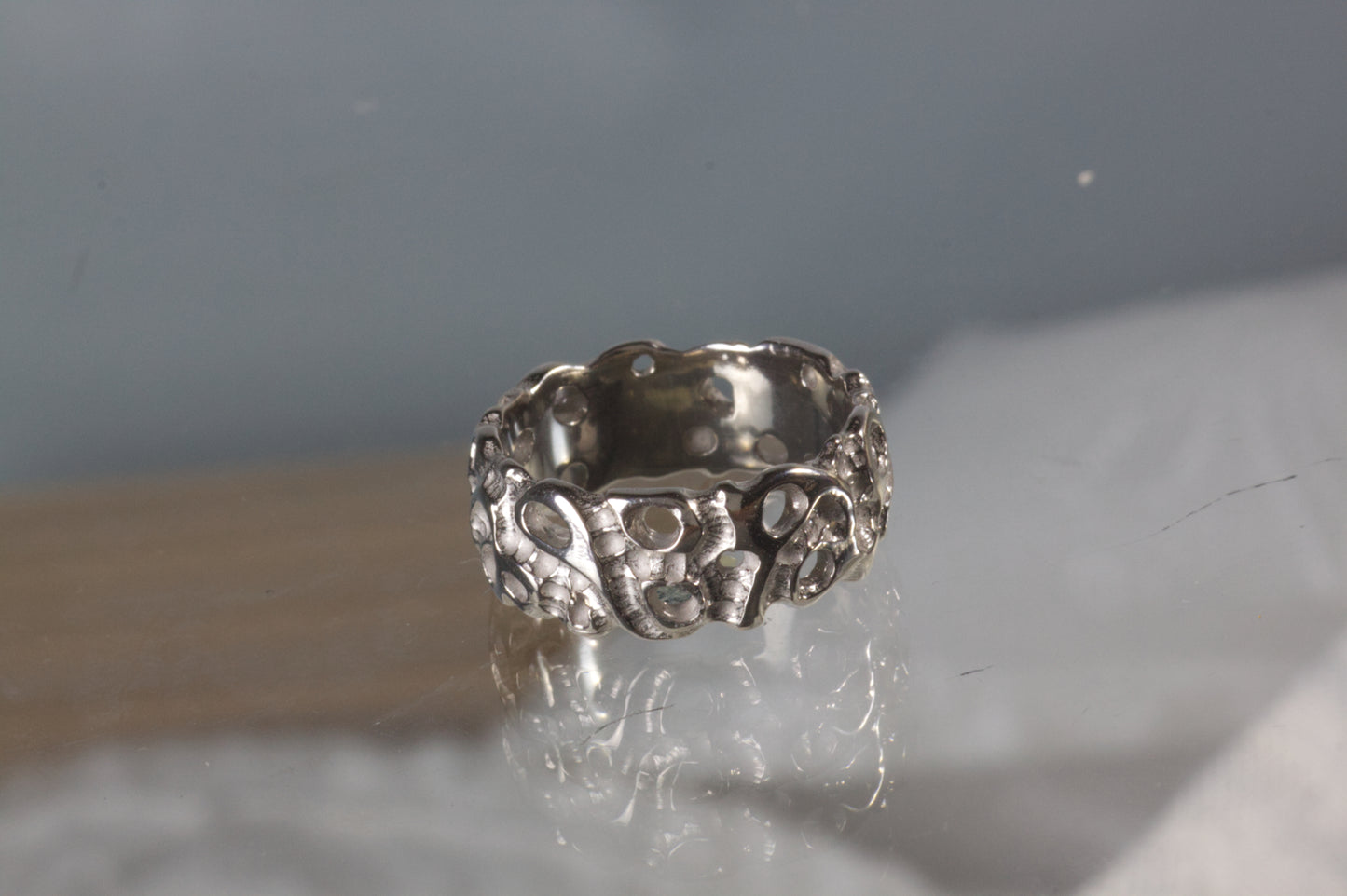 Ocean Coral Wedding Band