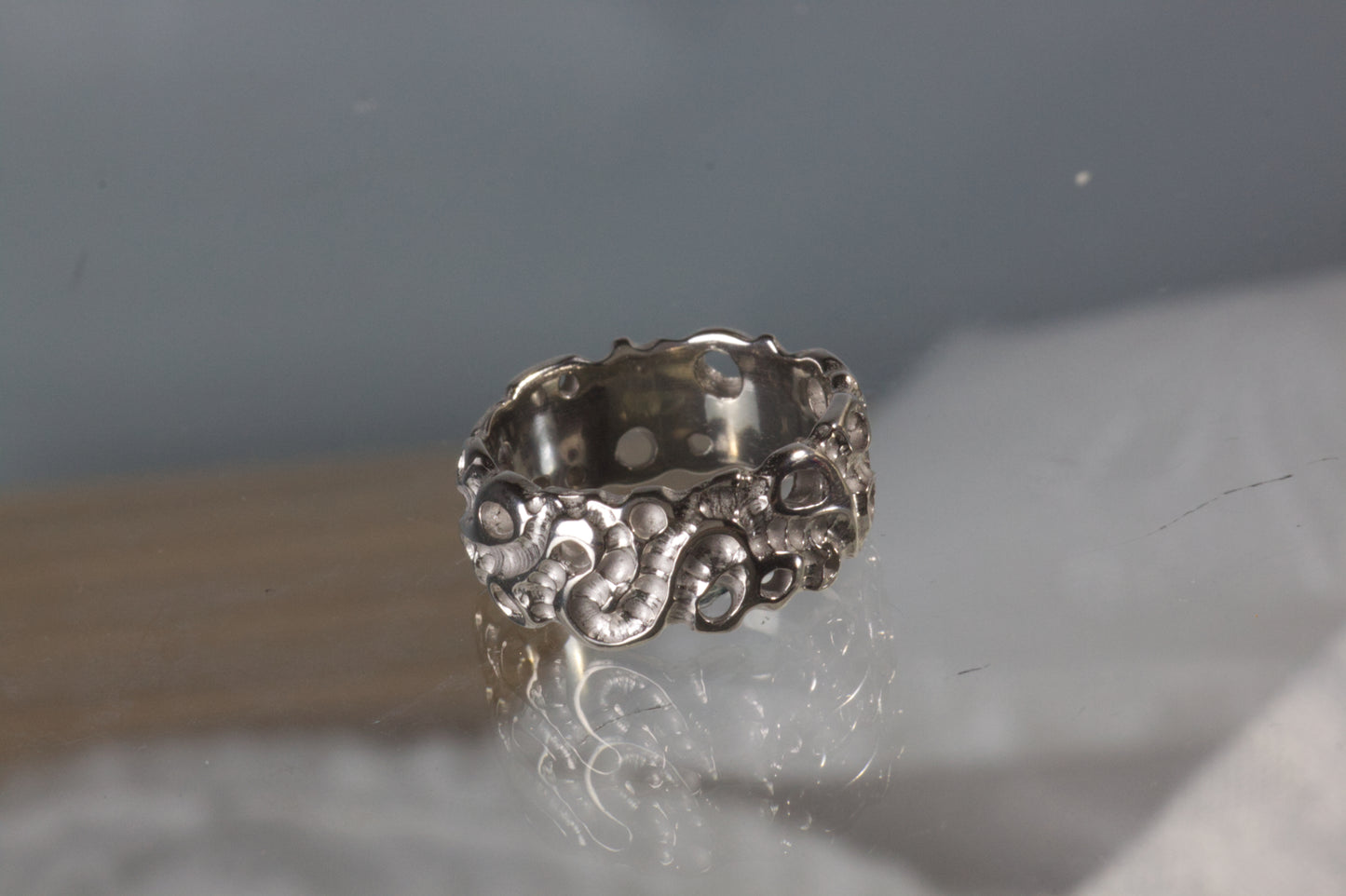 Ocean Coral Wedding Band
