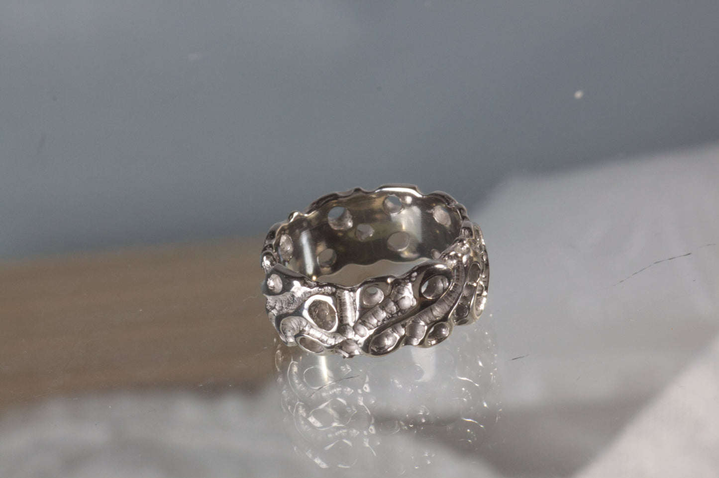 Ocean Coral Wedding Band