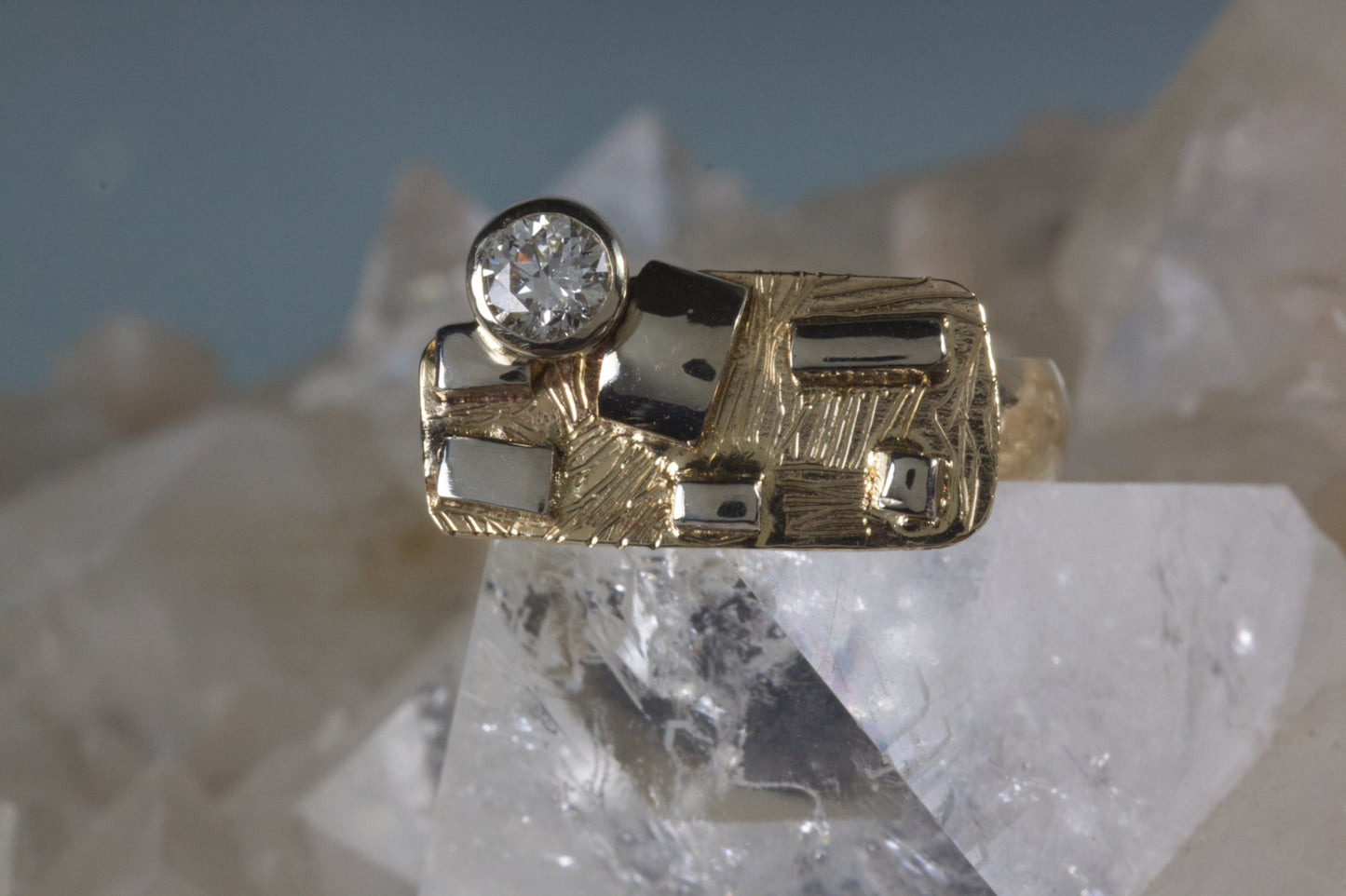Puzzle Ring With Diamond
