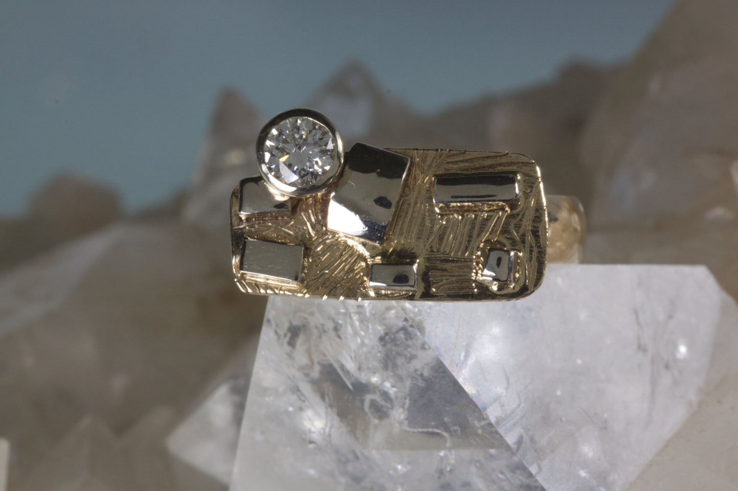 Puzzle Ring With Diamond