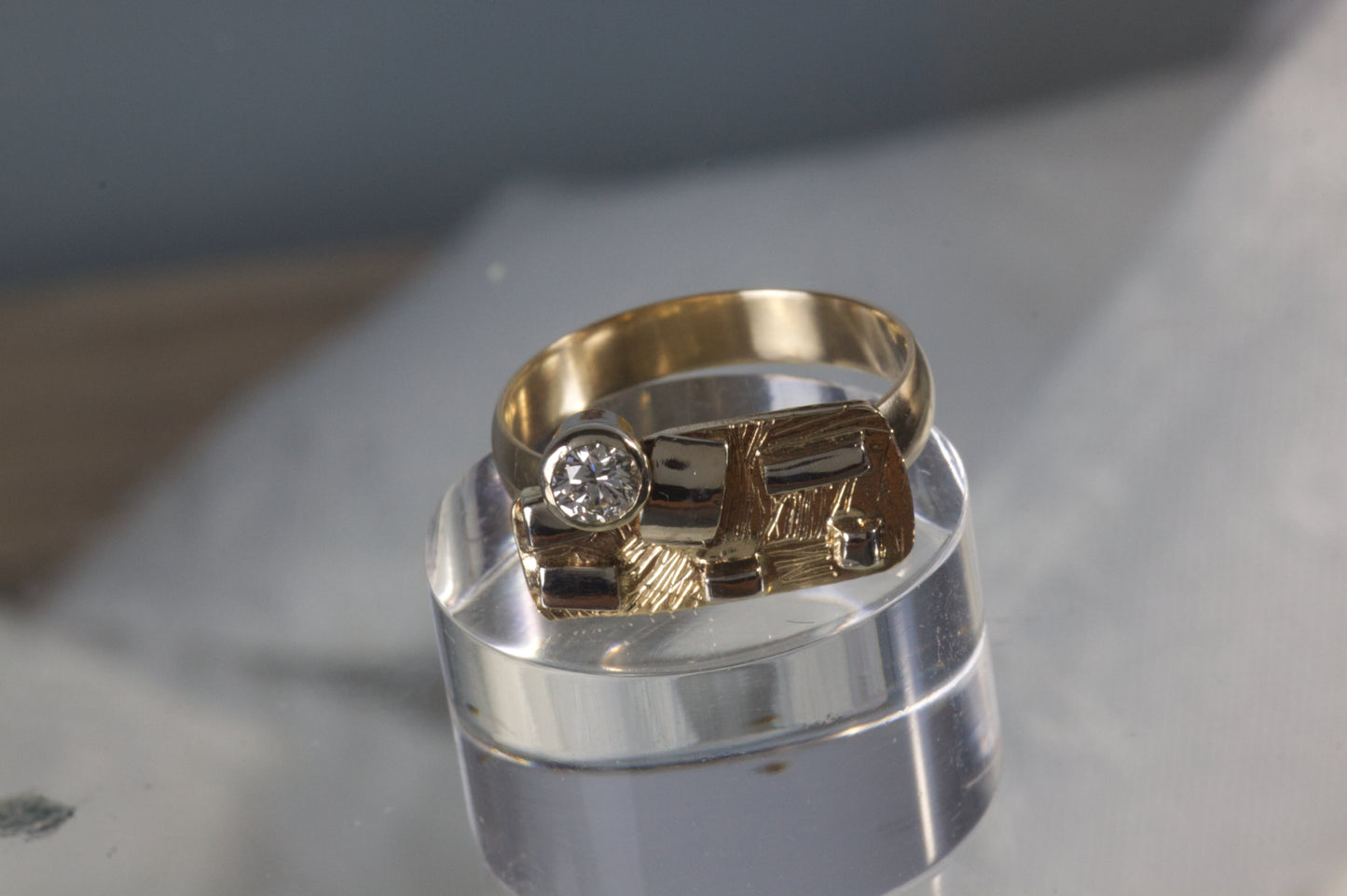 Puzzle Ring With Diamond