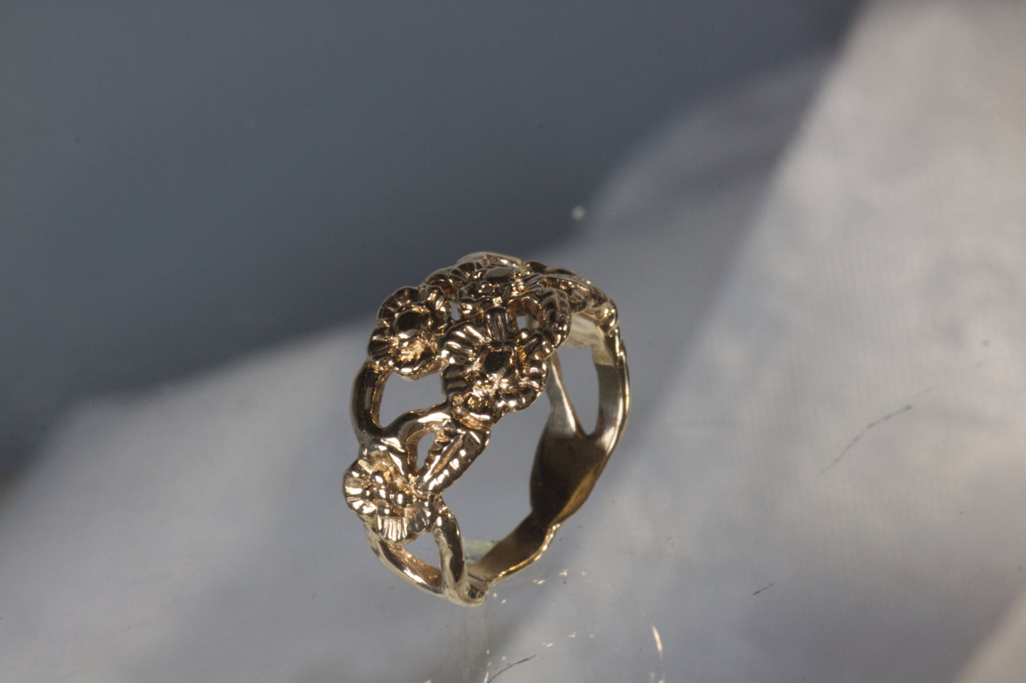 Yellow Gold Flower Ring