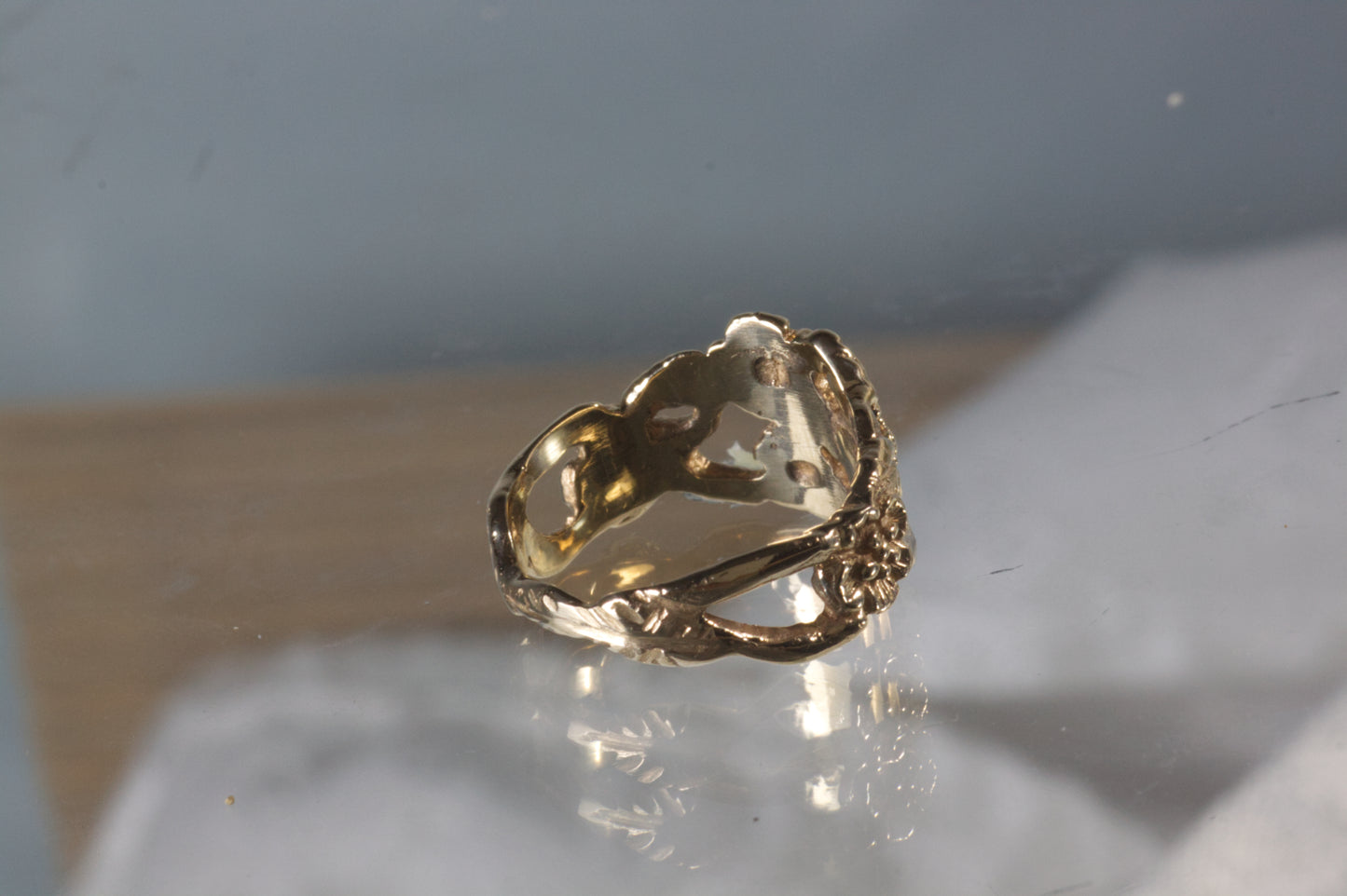 Yellow Gold Flower Ring
