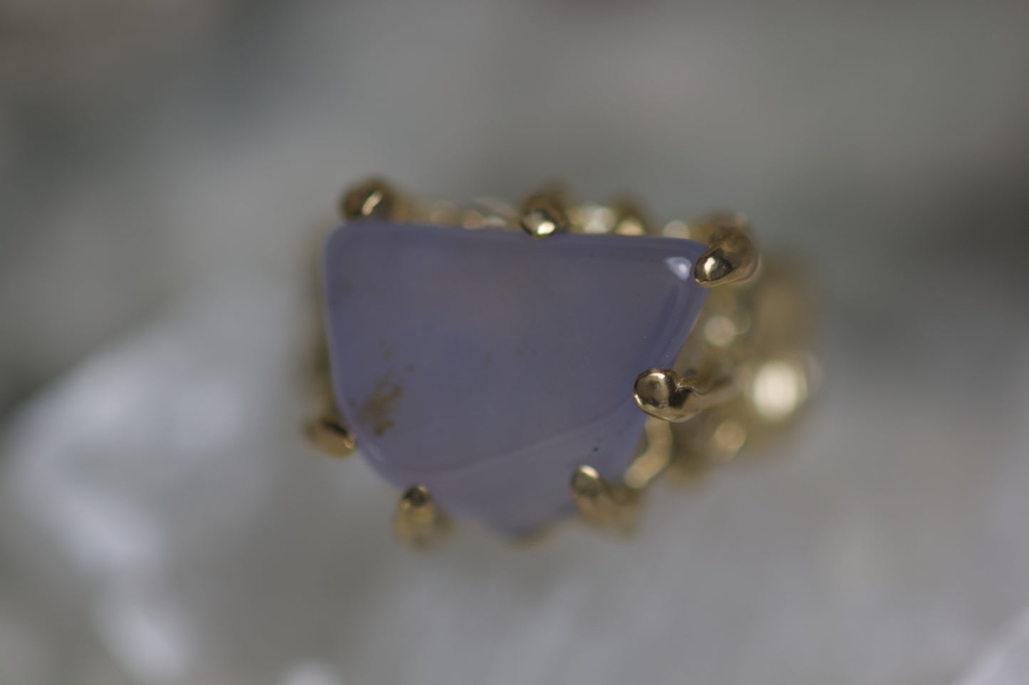 Blue Agate Organic Ring