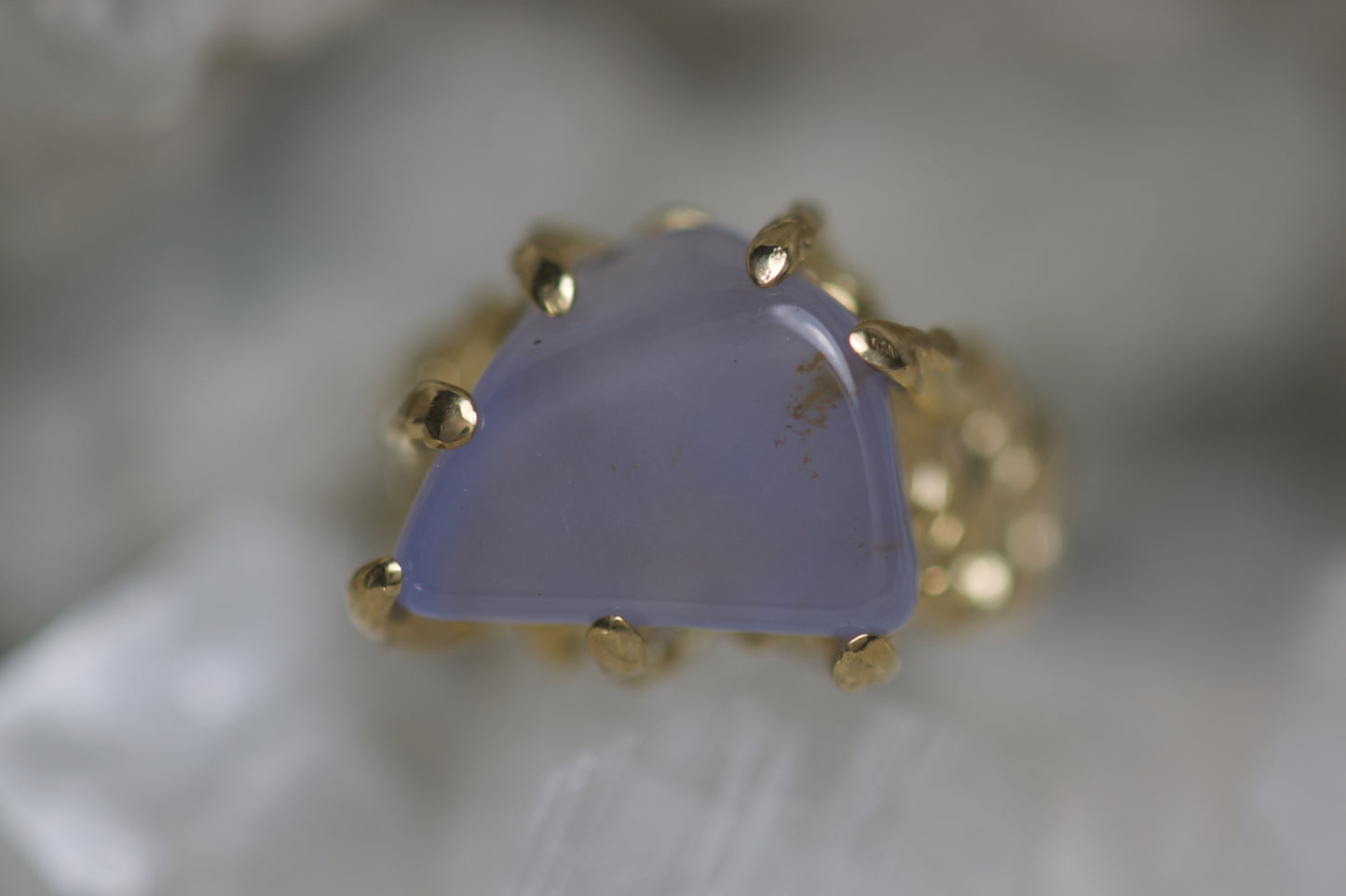 Blue Agate Organic Ring