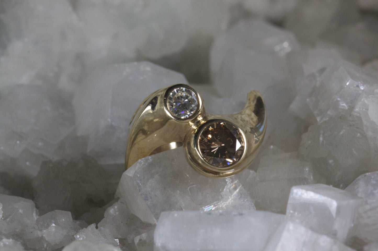 Bypass Ring With Diamond