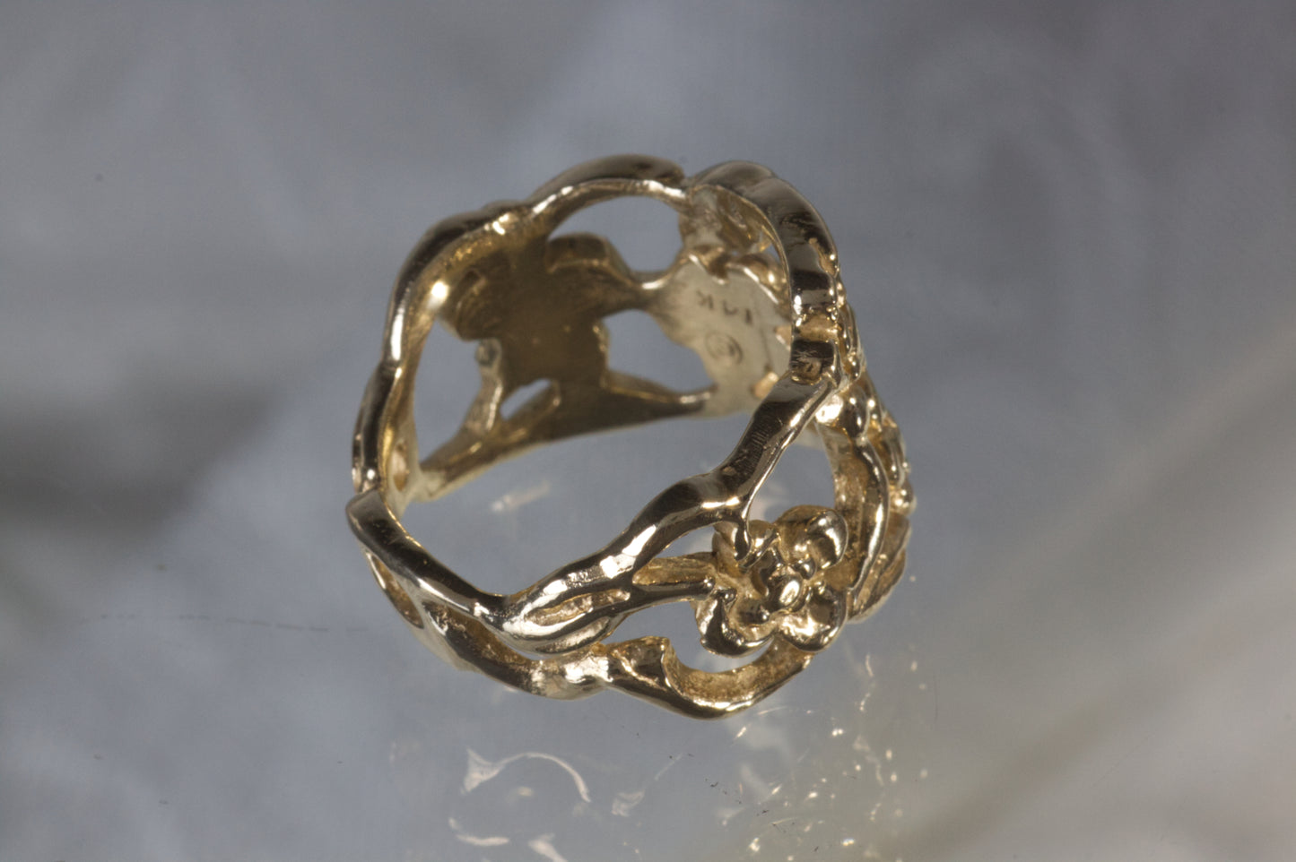 Flower & Leaf Open Design Ring