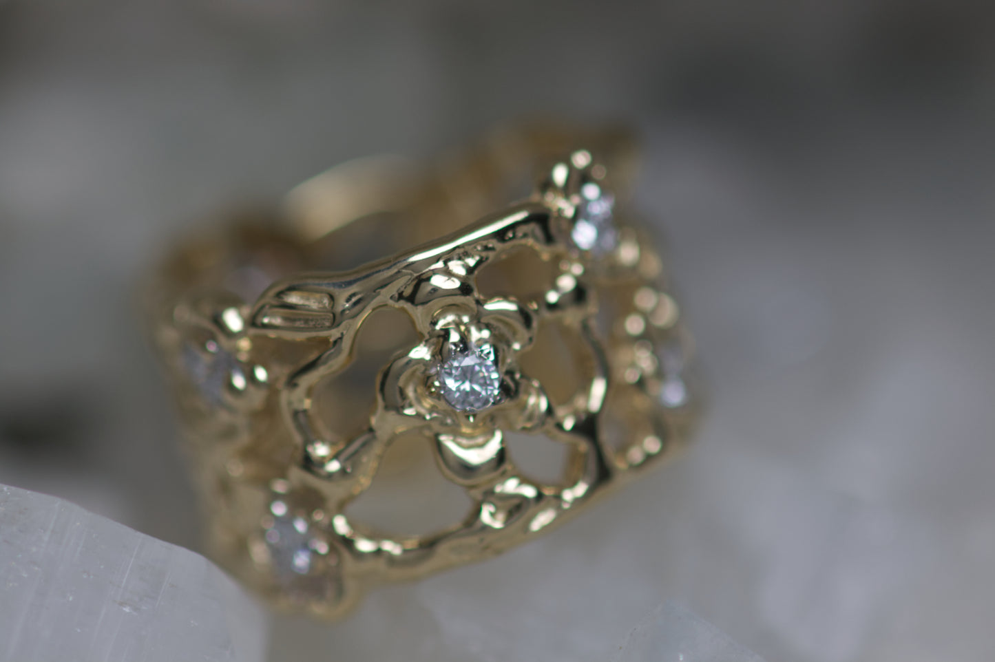Flower & Leaf Design Ring