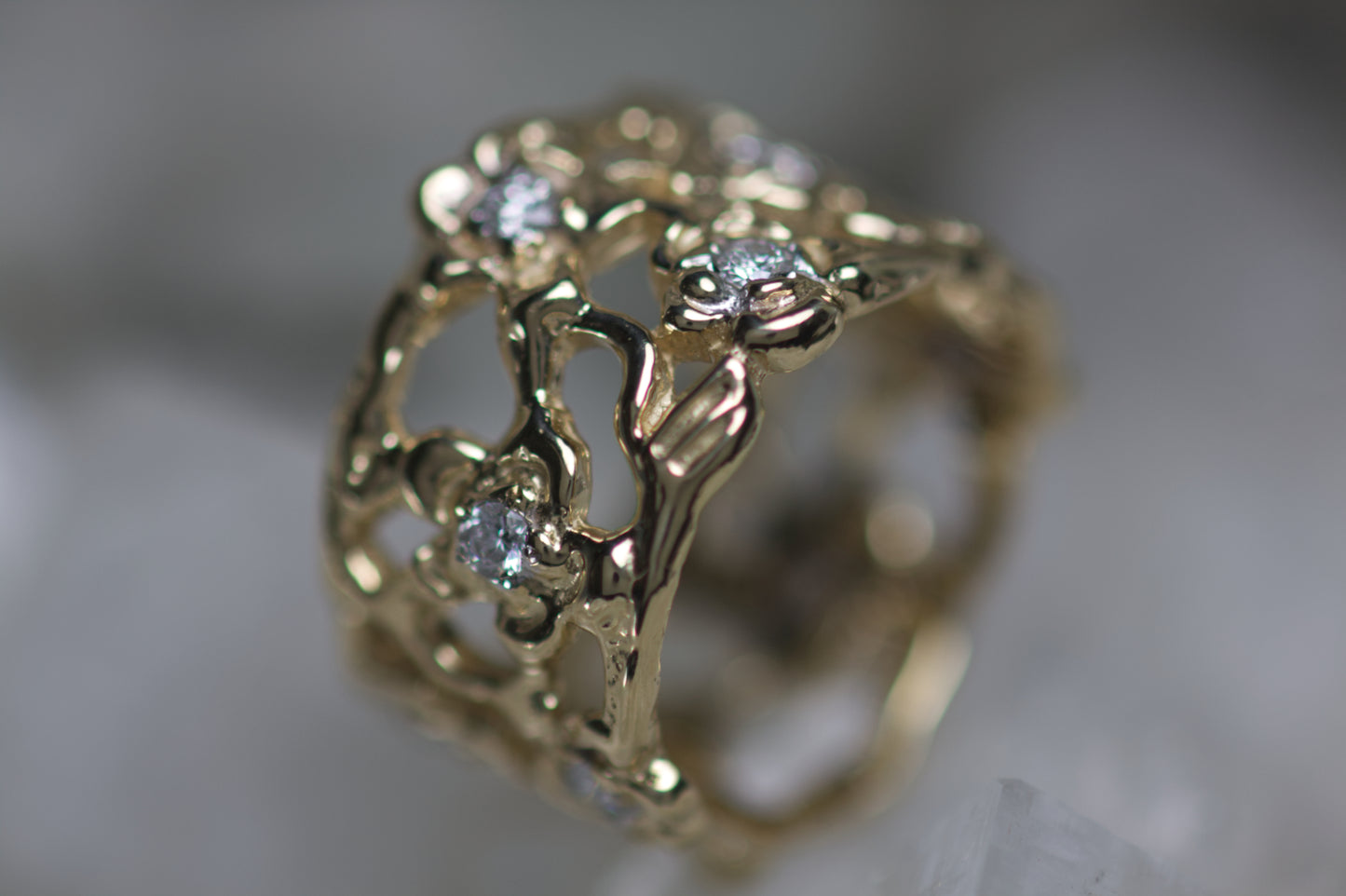 Flower & Leaf Design Ring