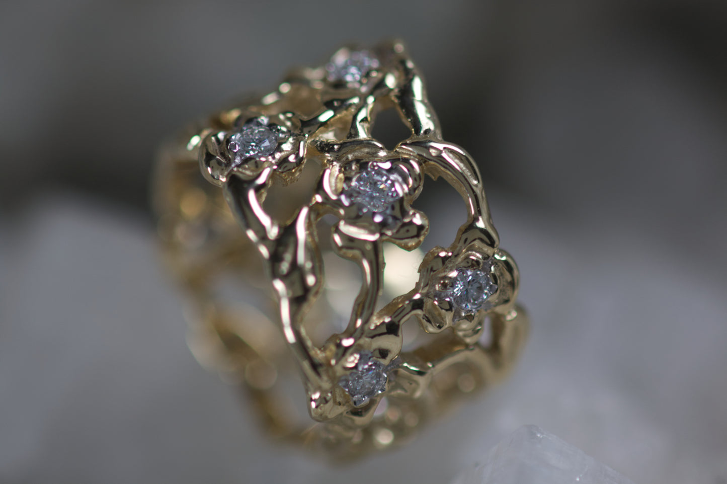 Flower & Leaf Design Ring