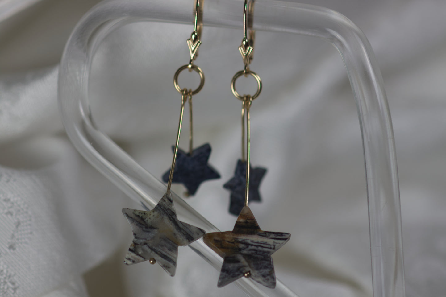Jasper Star Earrings