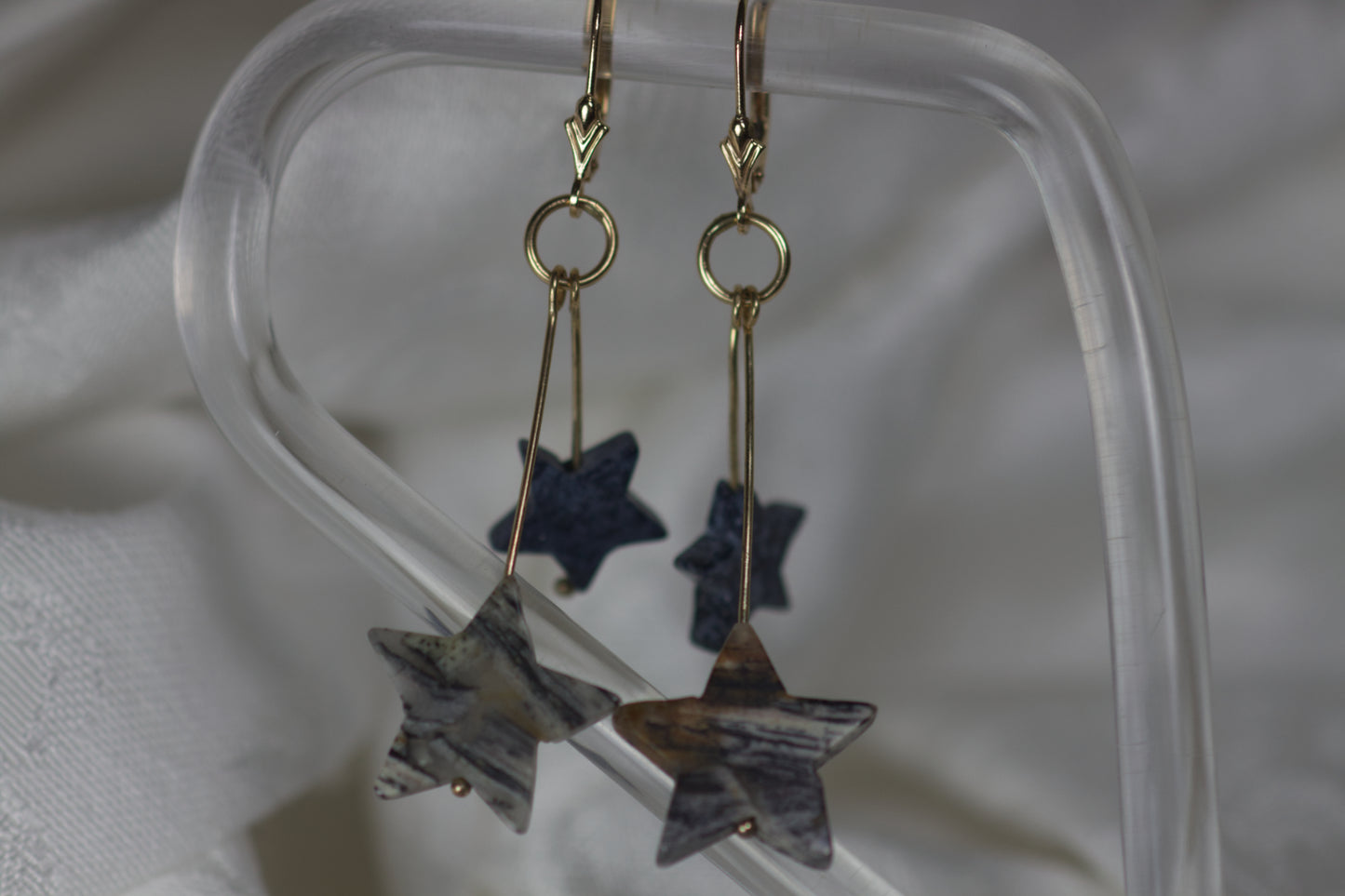 Jasper Star Earrings