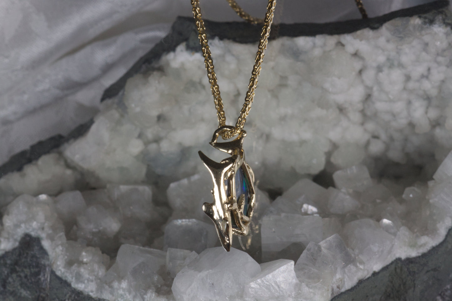 Opal Ocean Shark Pendant