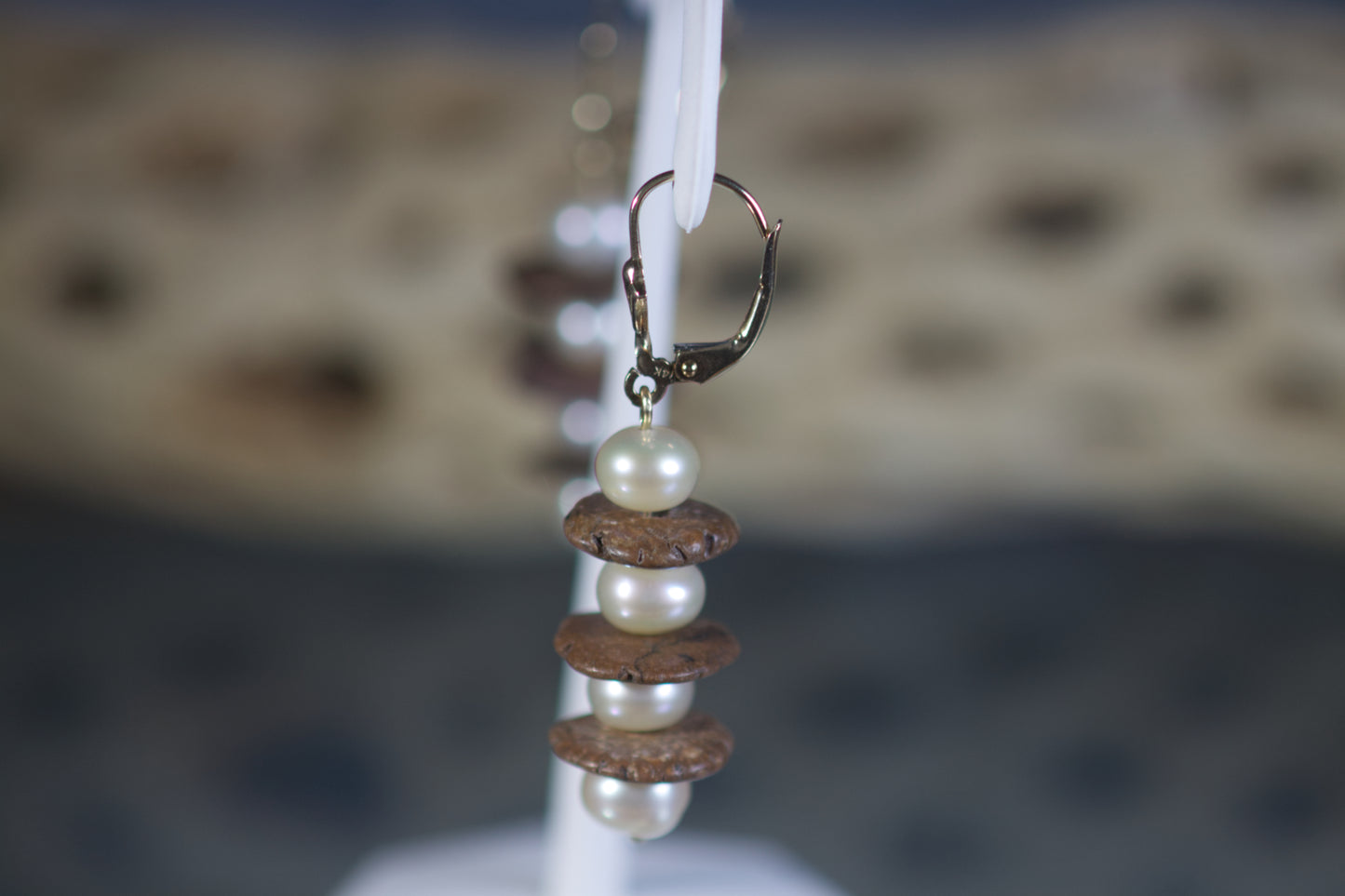 Pearl & Brownstone Earrings