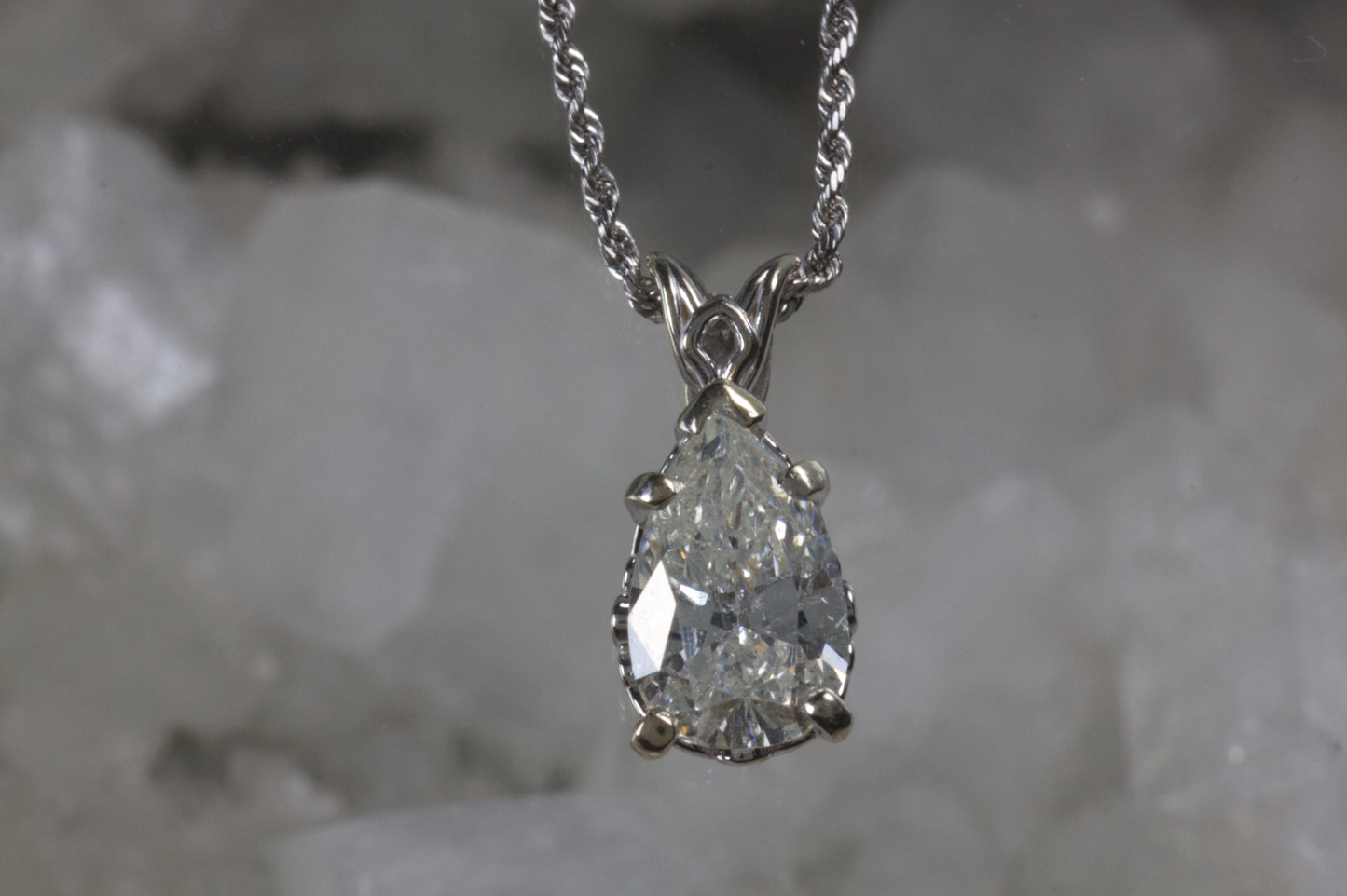 Pear Shape Diamond Pendant