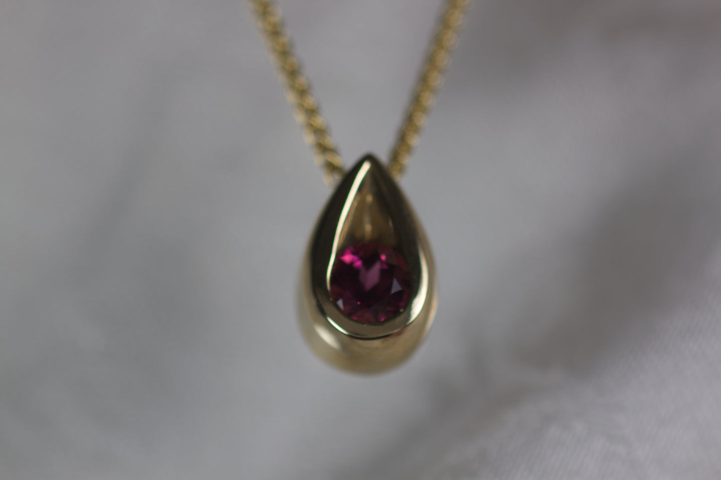 Rhodolite Garnet Teardrop Shape Pendant
