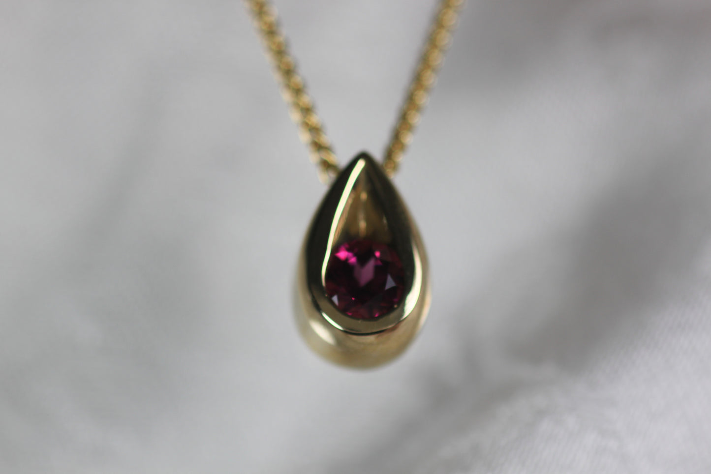 Rhodolite Garnet Teardrop Shape Pendant
