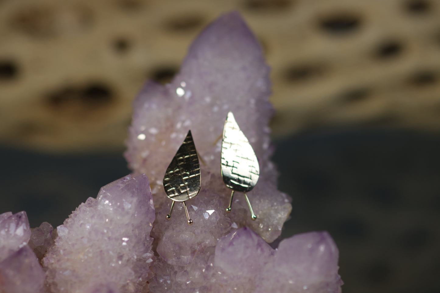 Textured Teardrop Earrings