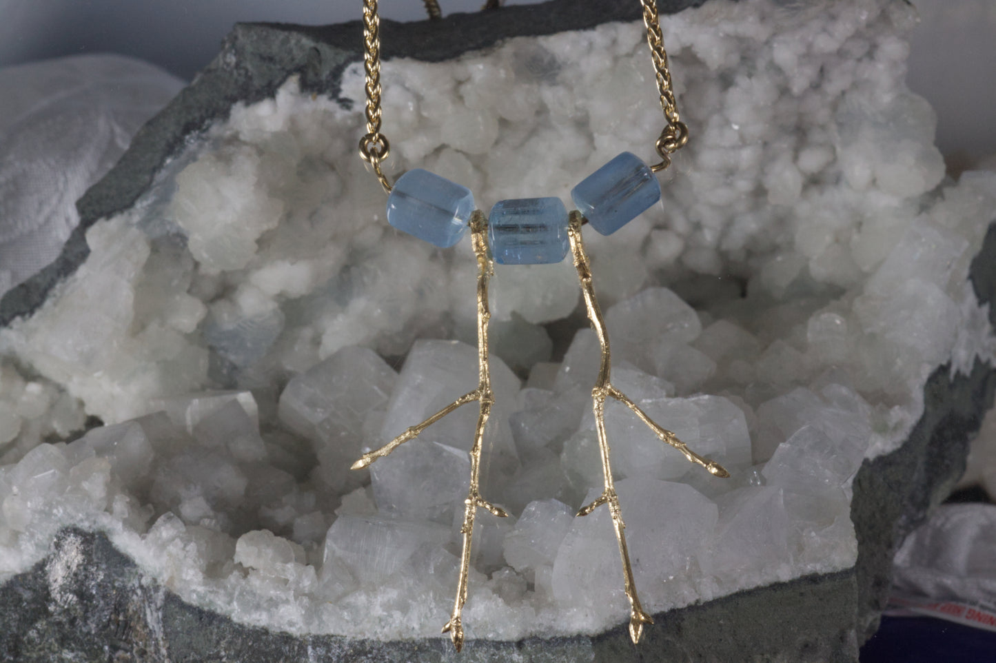 Twig Necklace With 3 Aquabeads