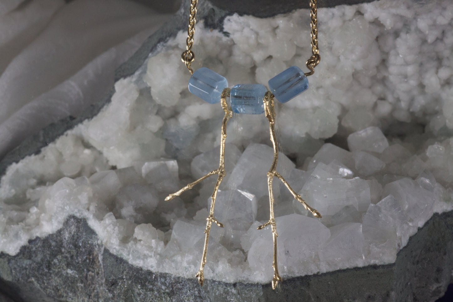 Twig Necklace With 3 Aquabeads