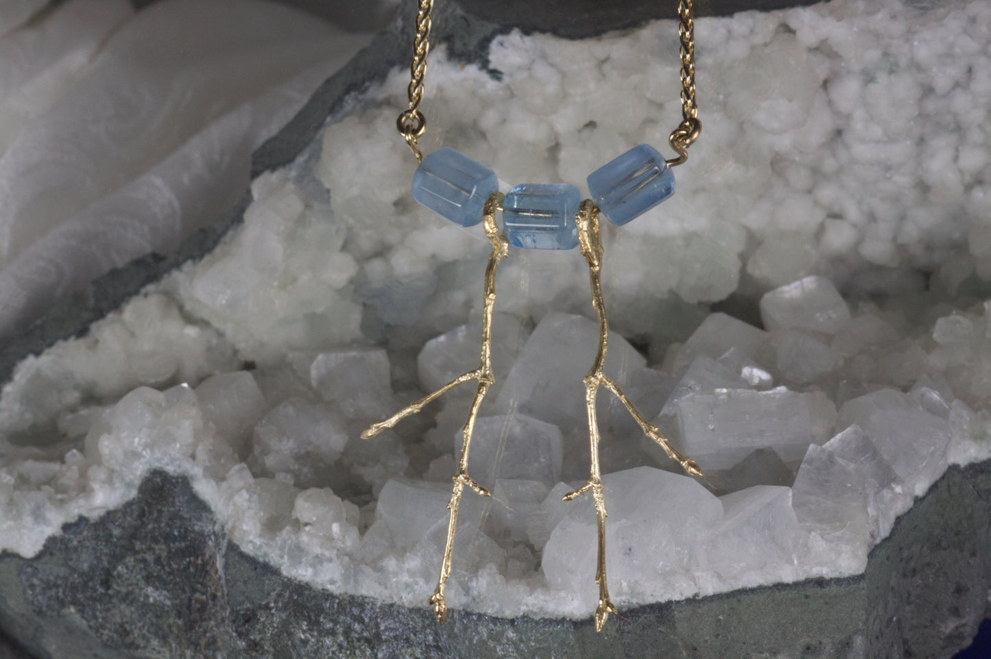 Twig Necklace With 3 Aquabeads
