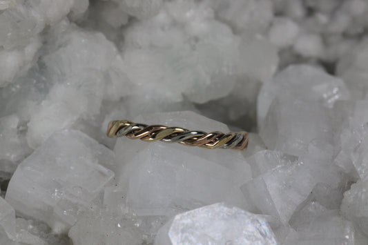 Three Wire Twist Wedding Band