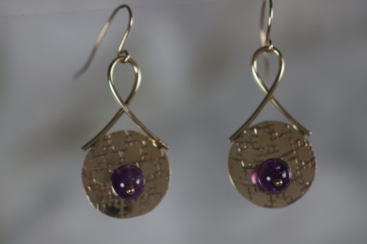 Amethyst Bead Earrings