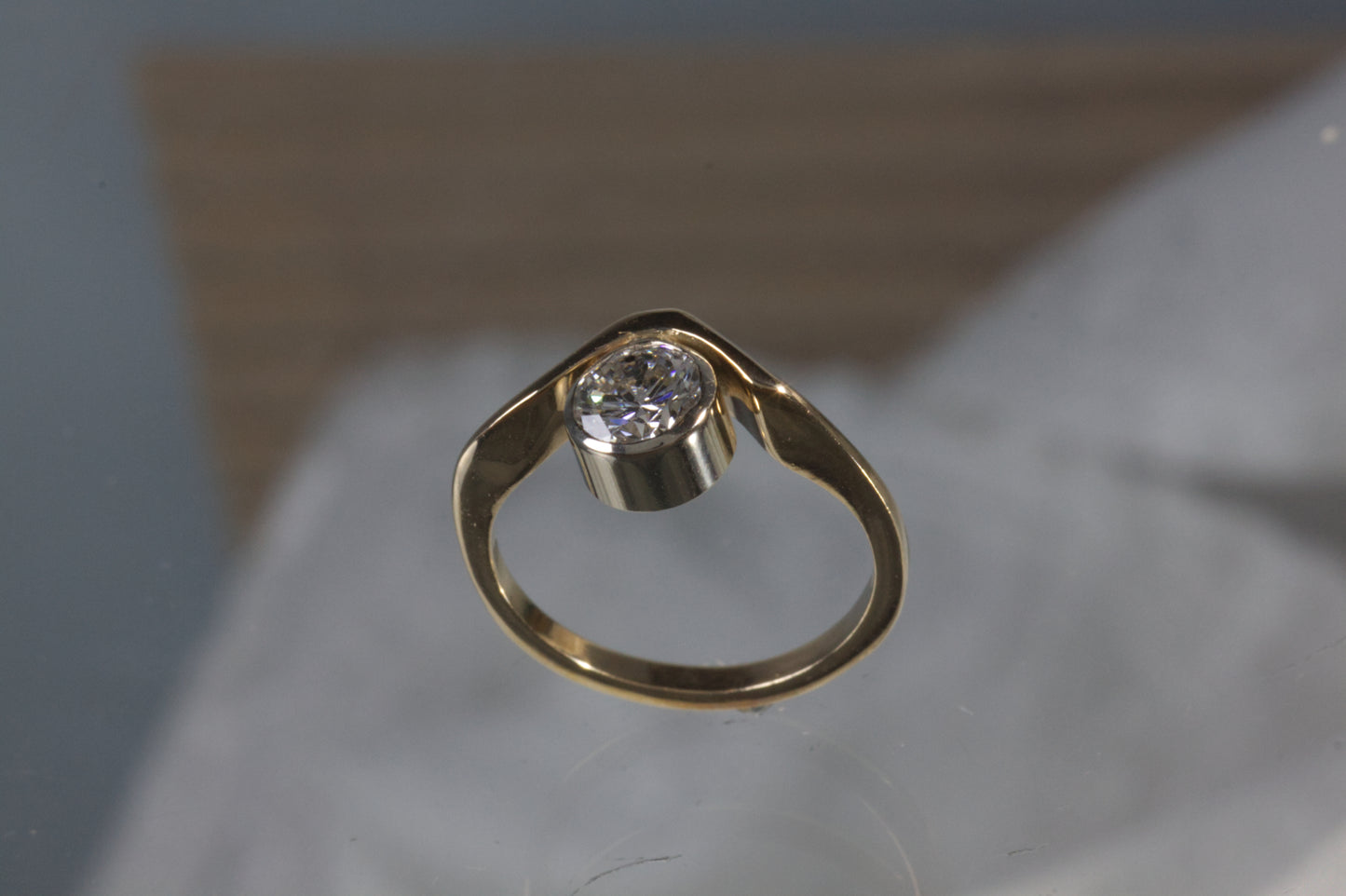 Yellow Gold Curved Wedding Band
