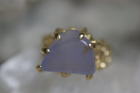 Blue Agate Organic Ring