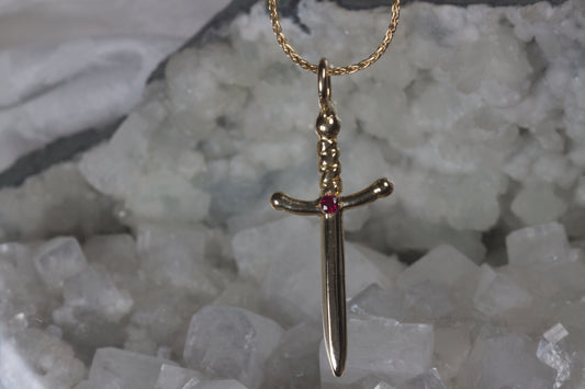 Dagger With Ruby Pendant