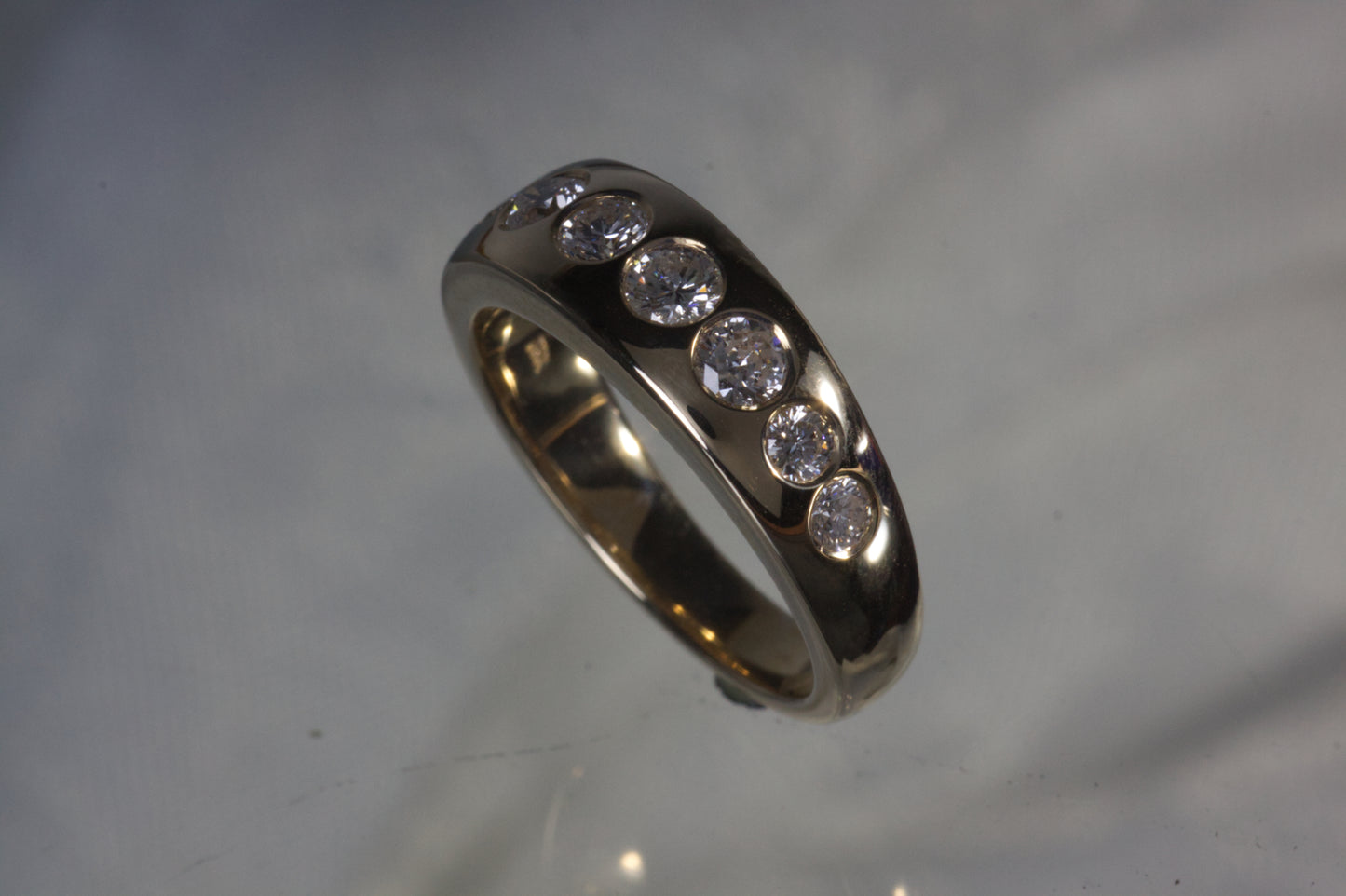 Flush Set Diamond Ring