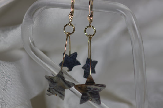 Jasper Star Earrings