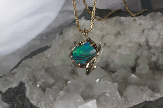 Opal Ocean Shark Pendant