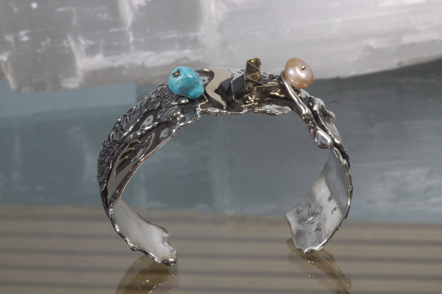 Saturday Fun Turquoise, Hematite & Pearl Bracelet