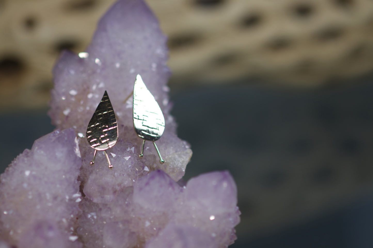 Textured Teardrop Earrings