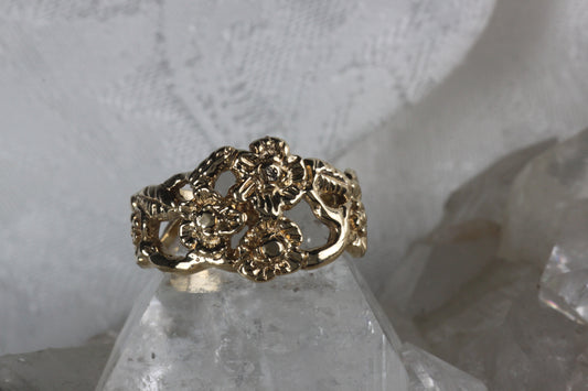 Yellow Gold Flower Ring